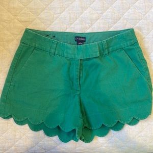 Women’s J Crew Linen Scalloped Edge Shorts